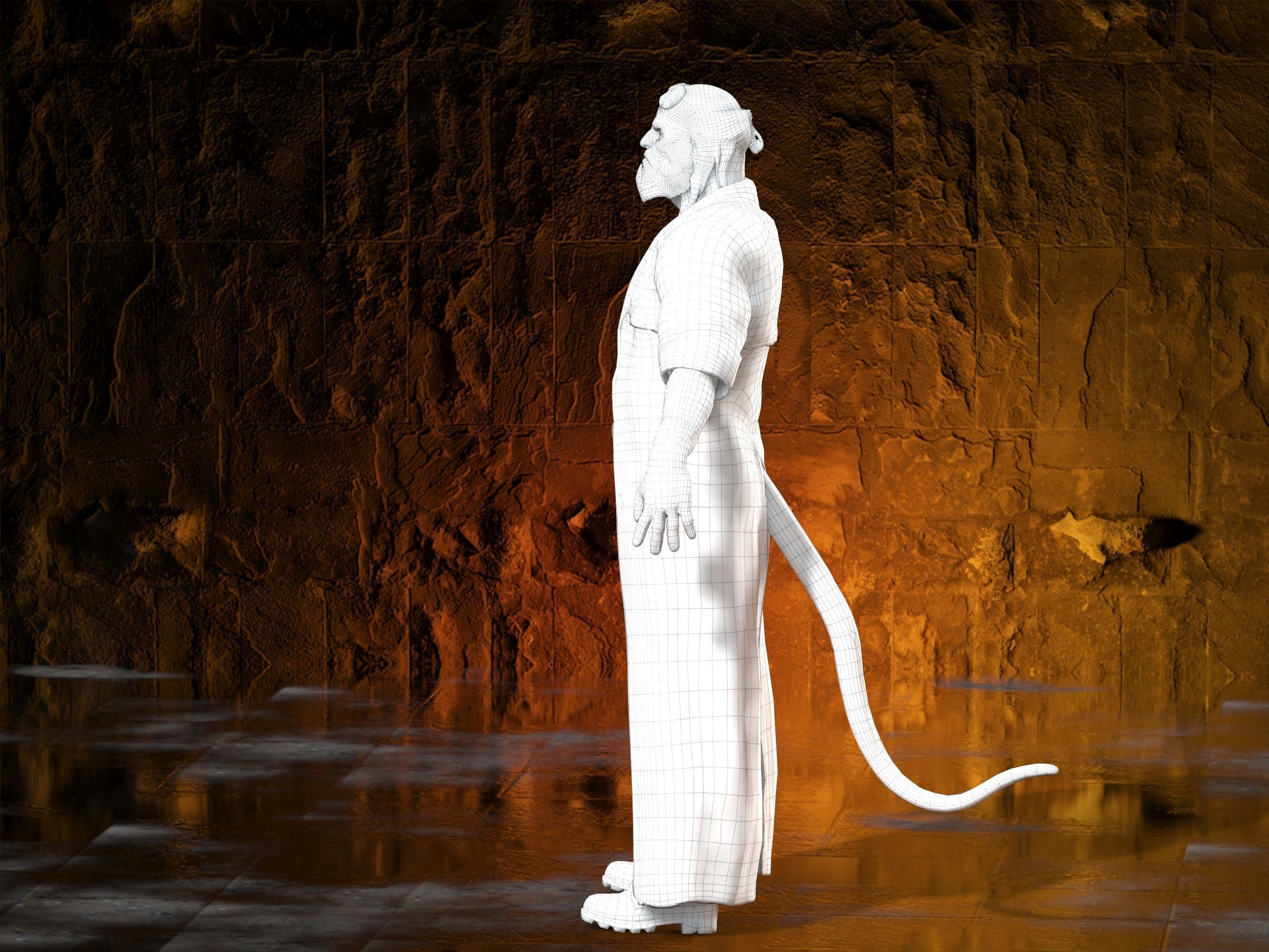 Hellboy Low-poly 3D model_33