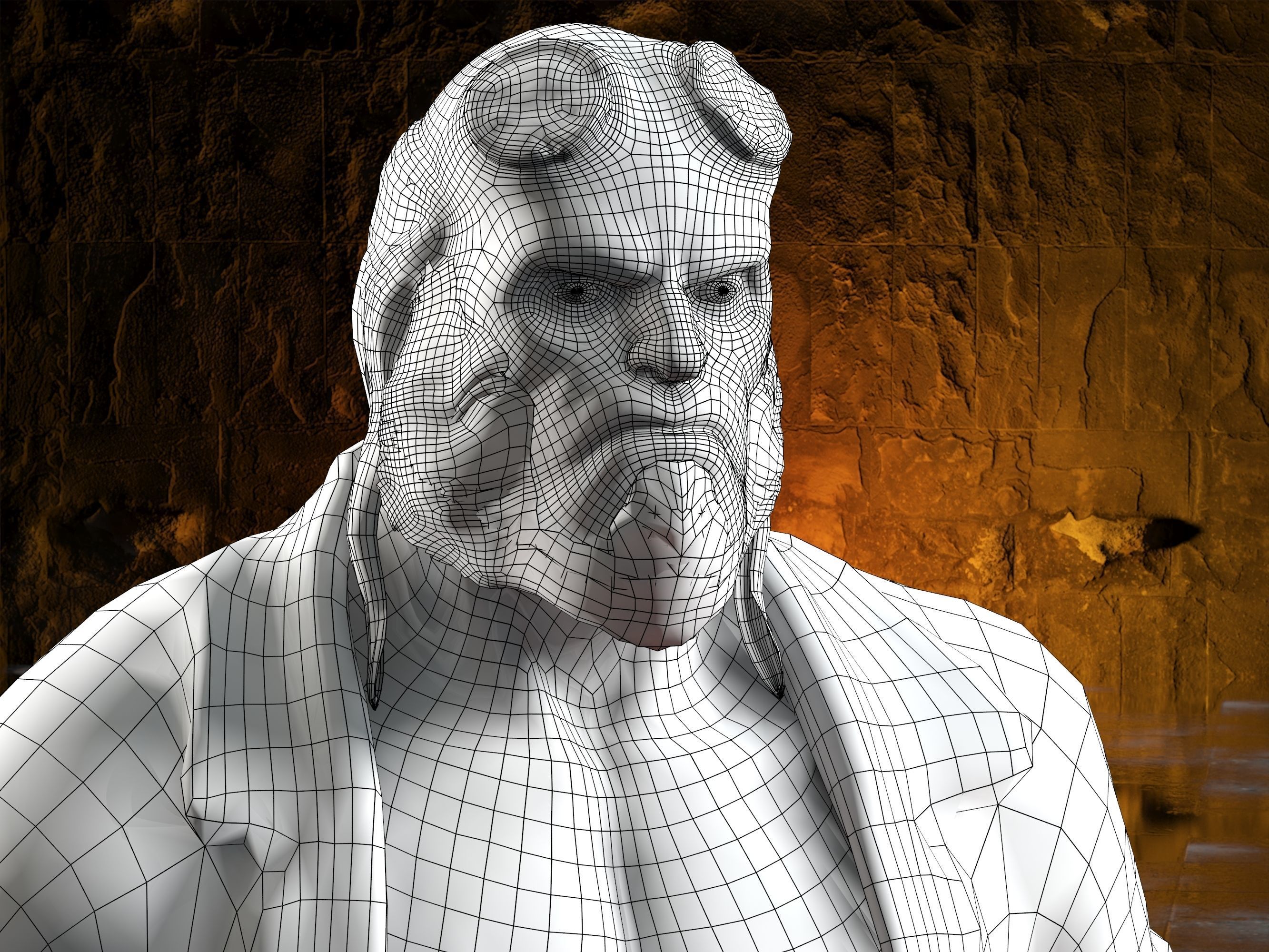 Hellboy Low-poly 3D model_37