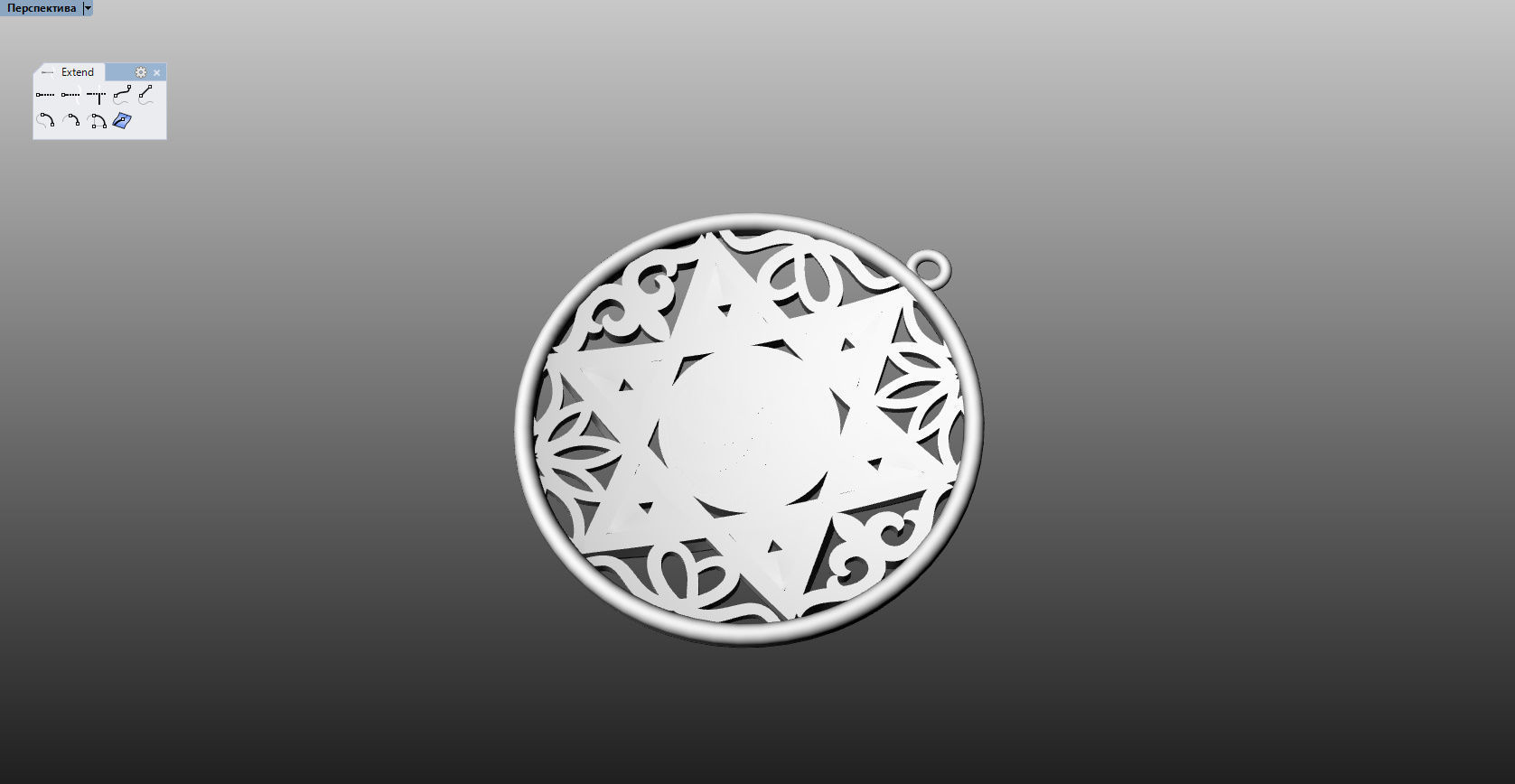 Pendant Star Of David With Ornaments 3D print model_10