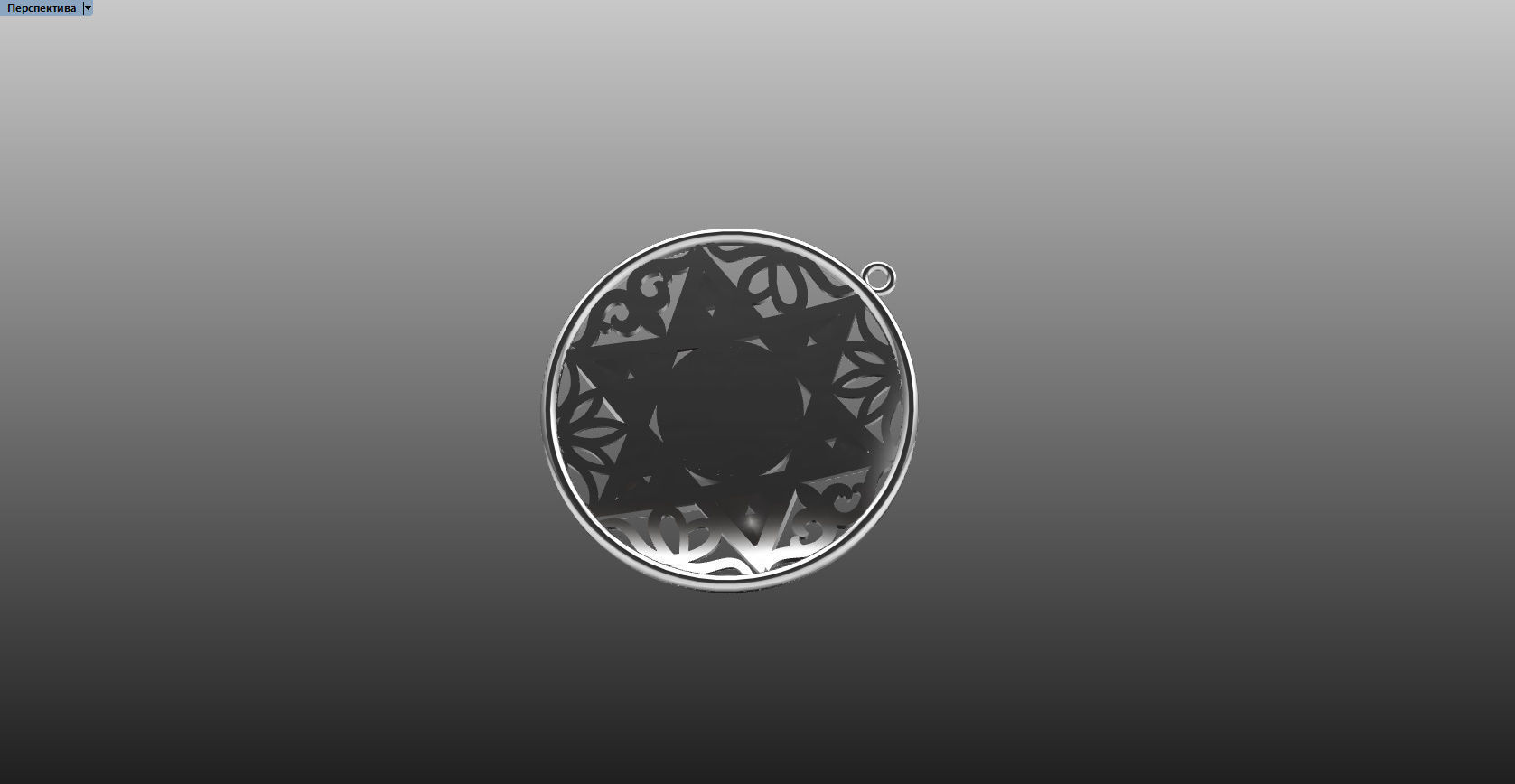 Pendant Star Of David With Ornaments 3D print model_18