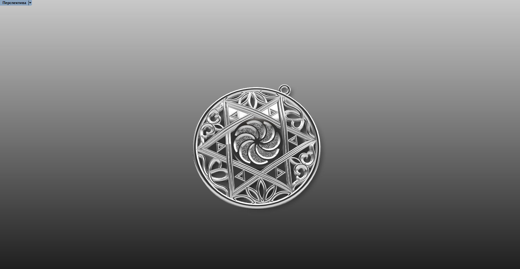 Pendant Star Of David With Ornaments 3D print model_22