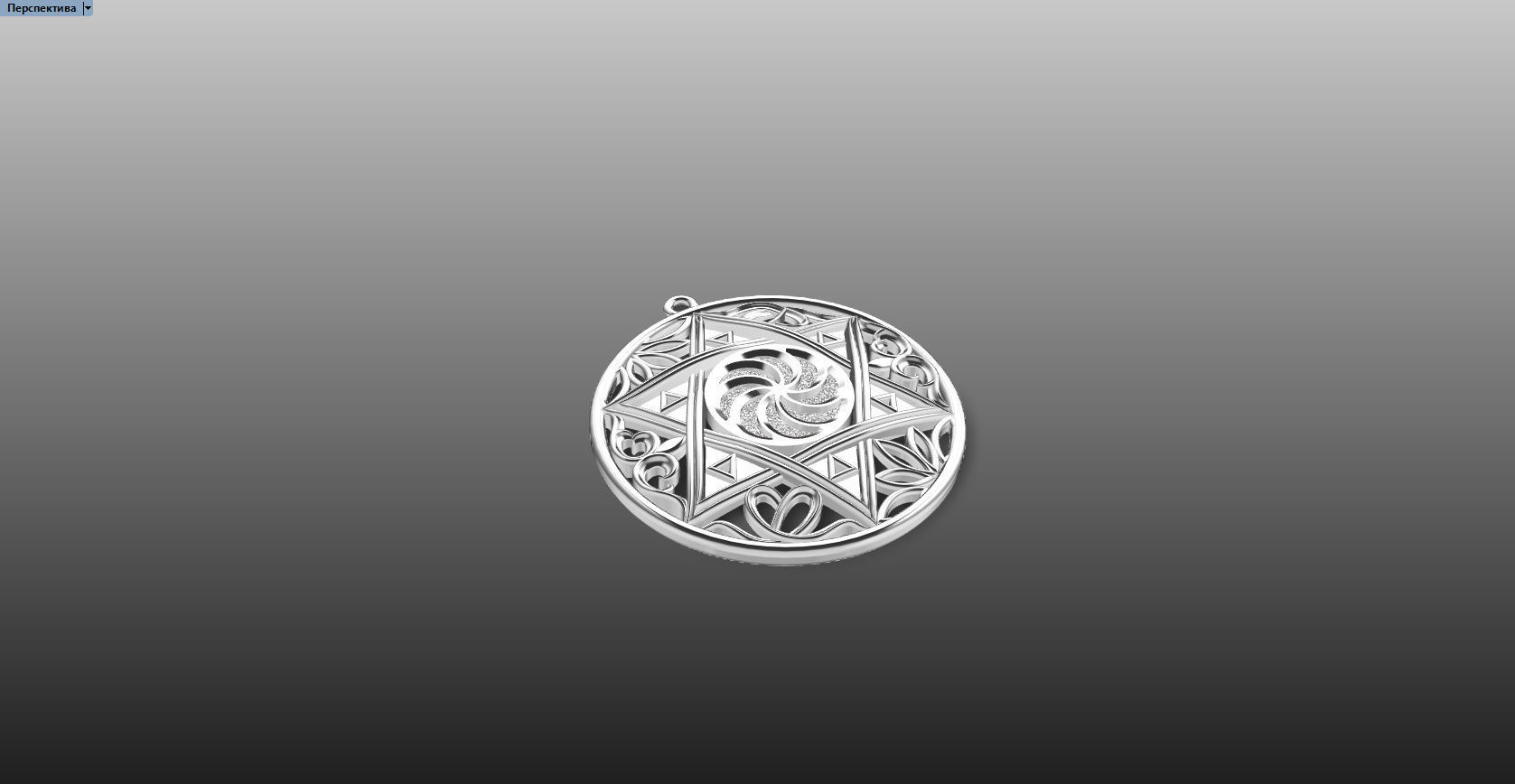 Pendant Star Of David With Ornaments 3D print model_21