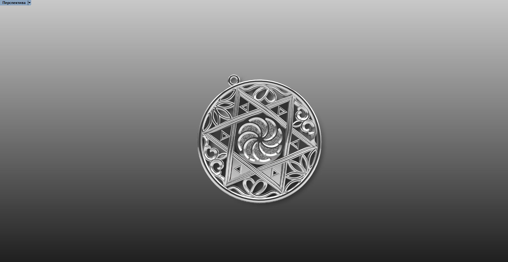 Pendant Star Of David With Ornaments 3D print model_20