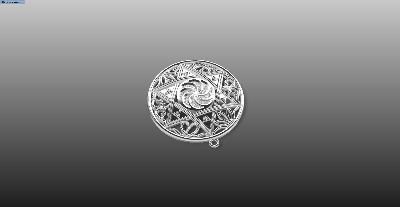 Pendant Star Of David With Ornaments 3D print model_19