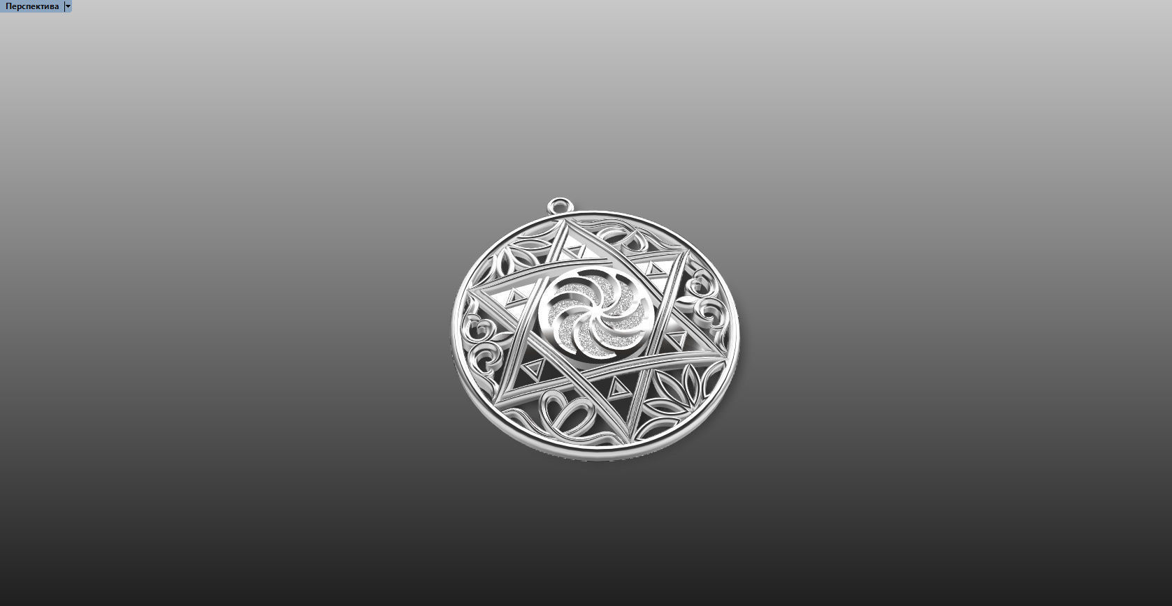 Pendant Star Of David With Ornaments 3D print model_16