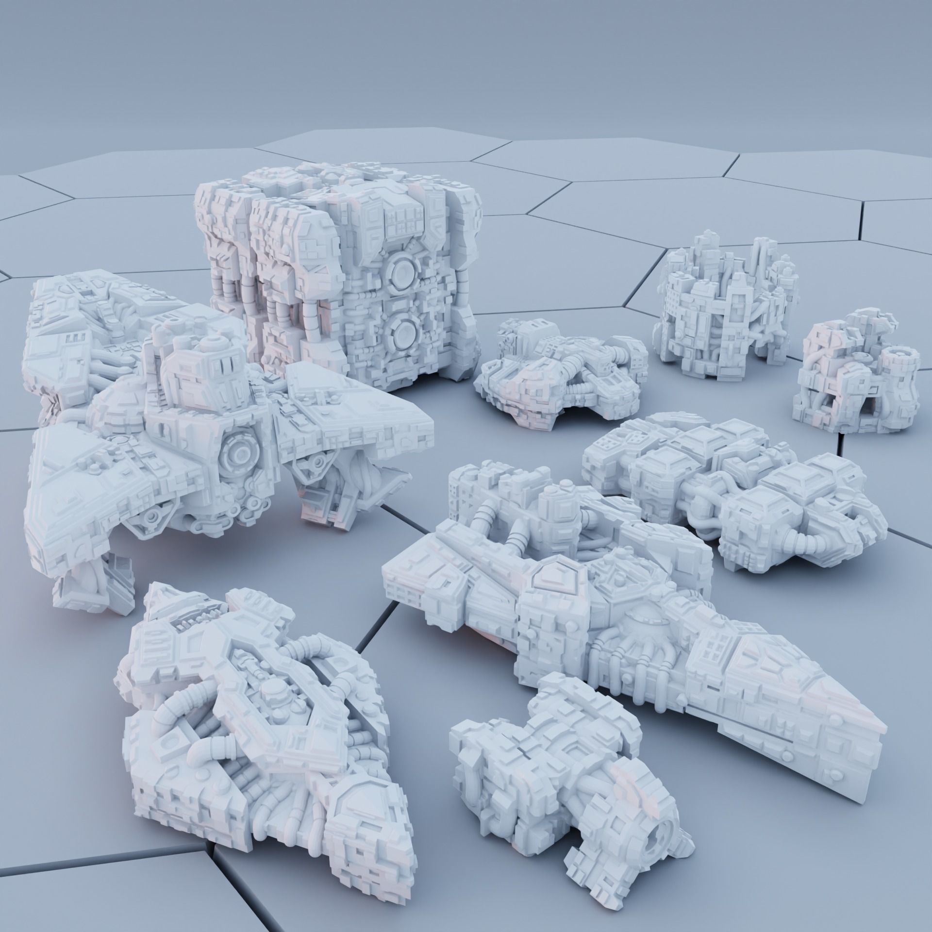 Twilight Imperium ships L1Z1X Mindnet 3D print model_2