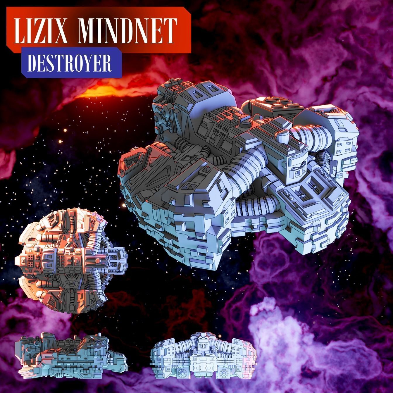 Twilight Imperium ships L1Z1X Mindnet 3D print model_8