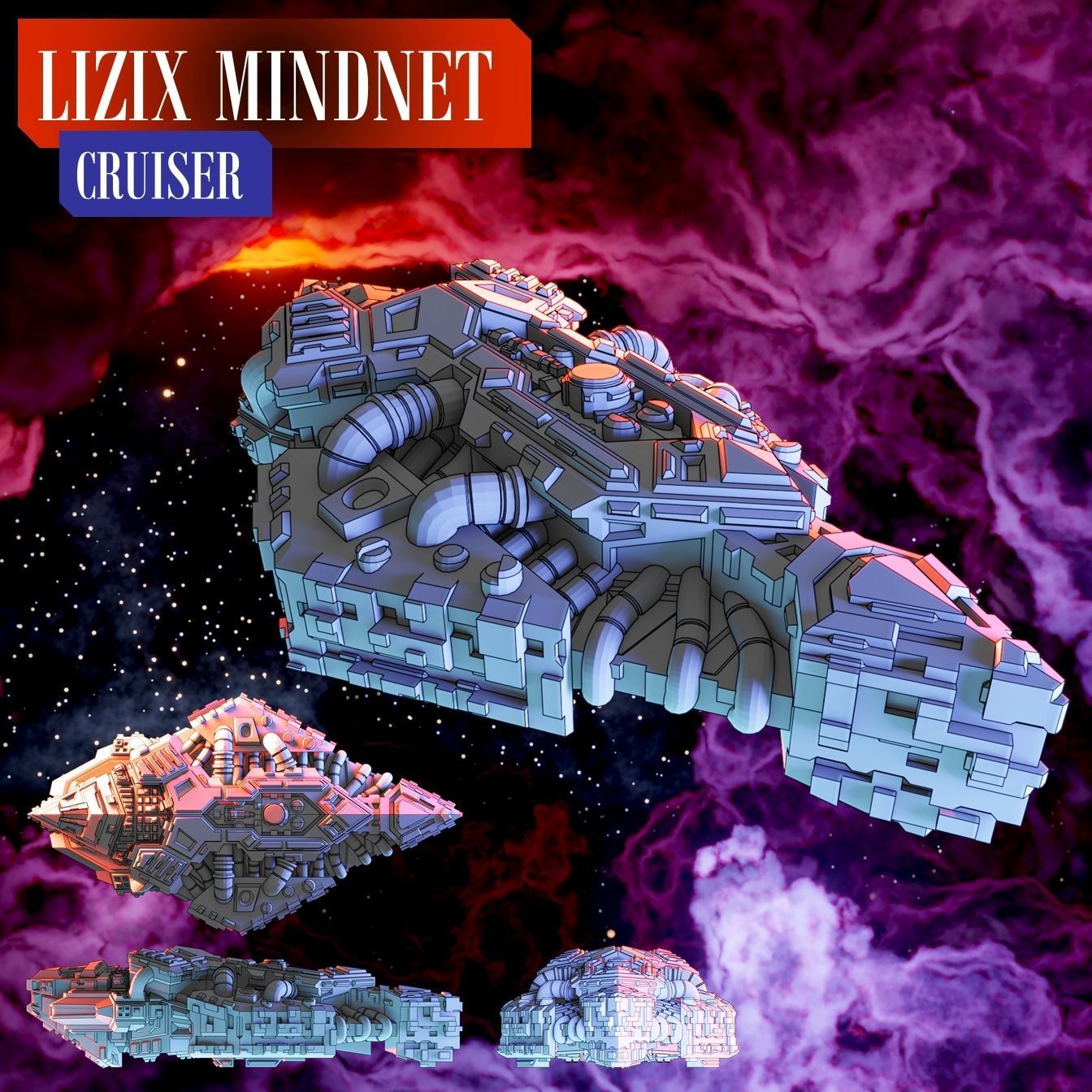Twilight Imperium ships L1Z1X Mindnet 3D print model_7