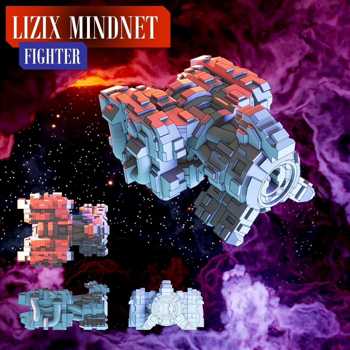 Twilight Imperium ships L1Z1X Mindnet 3D print model_9