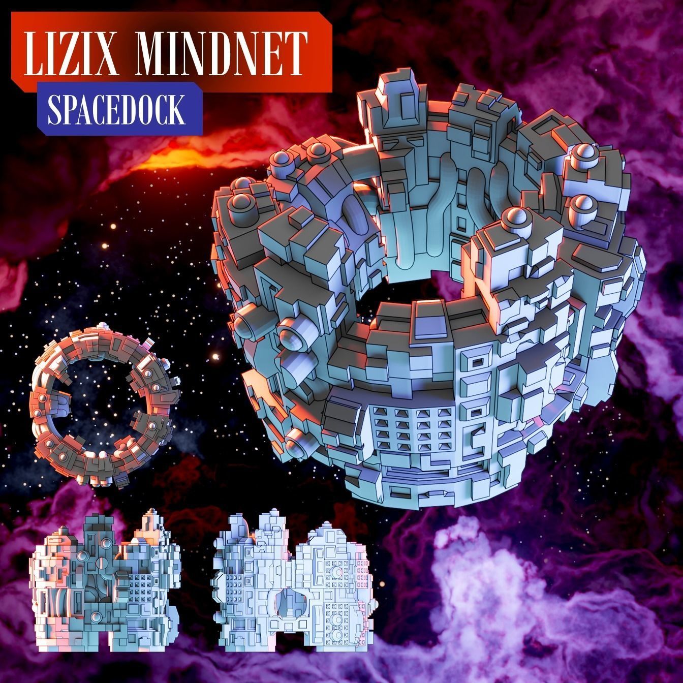 Twilight Imperium ships L1Z1X Mindnet 3D print model_11