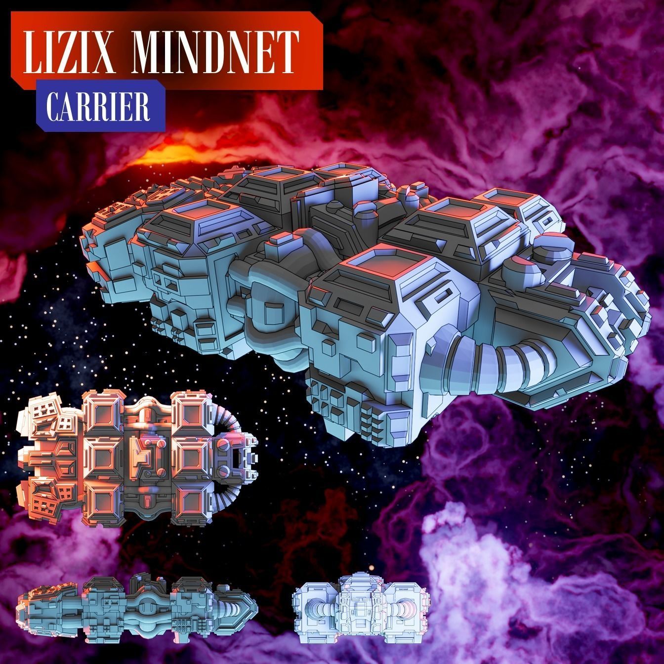 Twilight Imperium ships L1Z1X Mindnet 3D print model_6