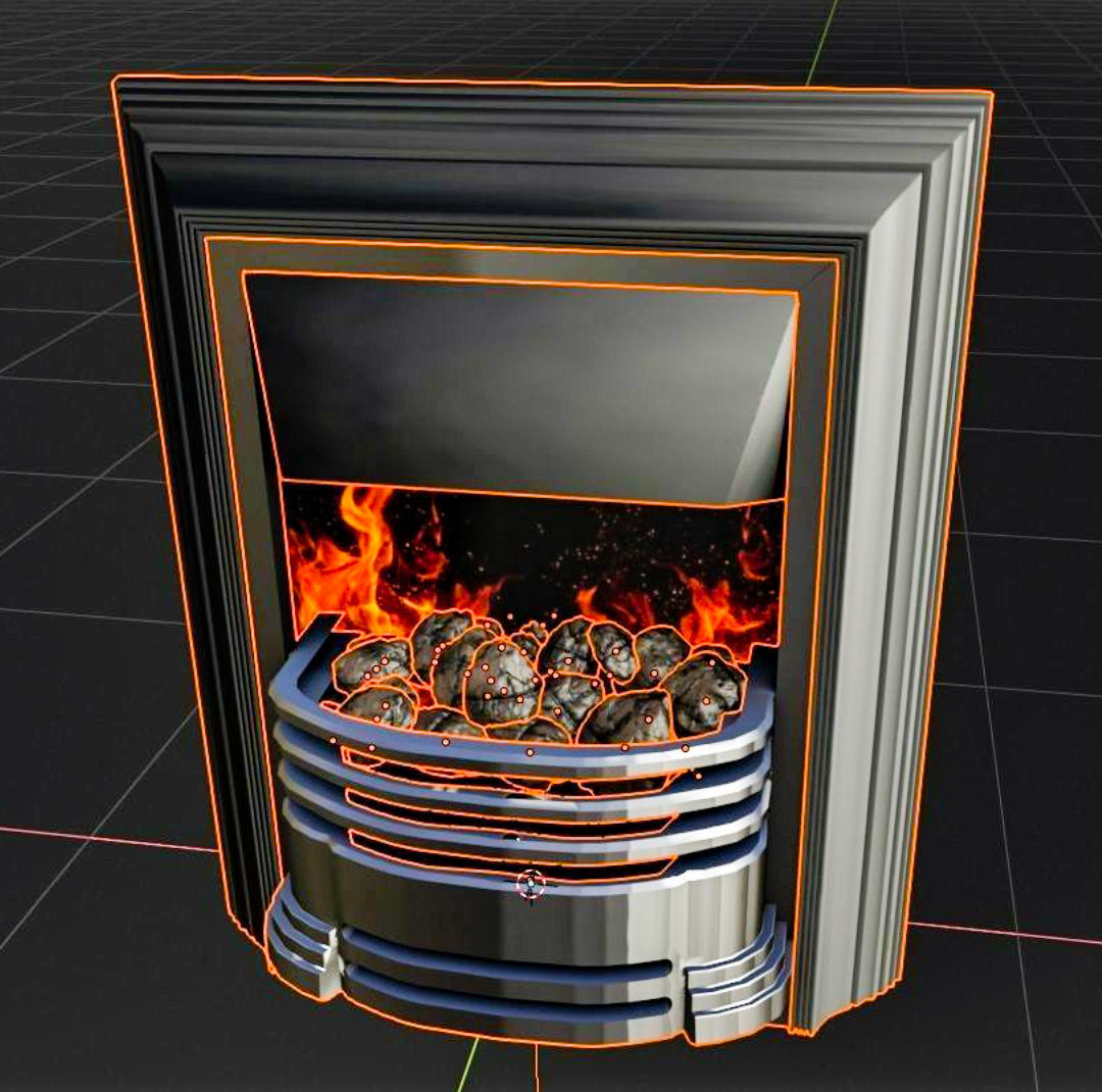 Fireplace 3D Model 3D model_2