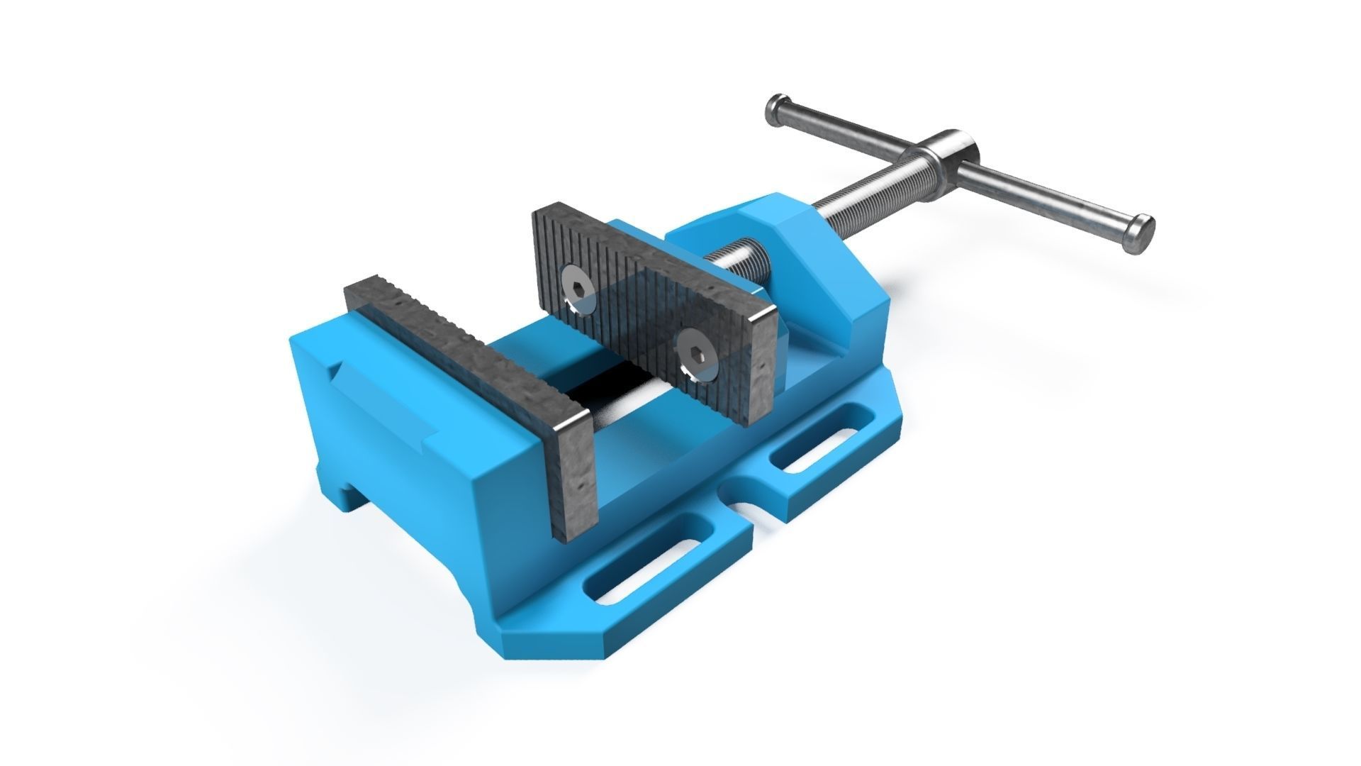 Clamp vise Low-poly 3D model_1
