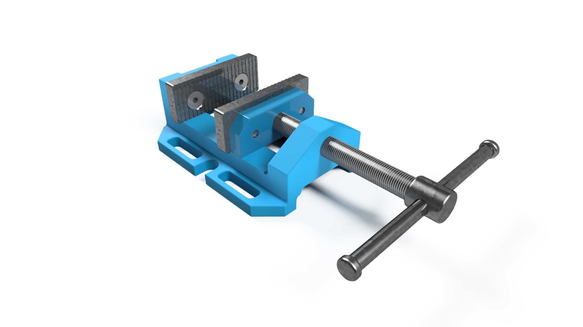 Clamp vise Low-poly 3D model_2