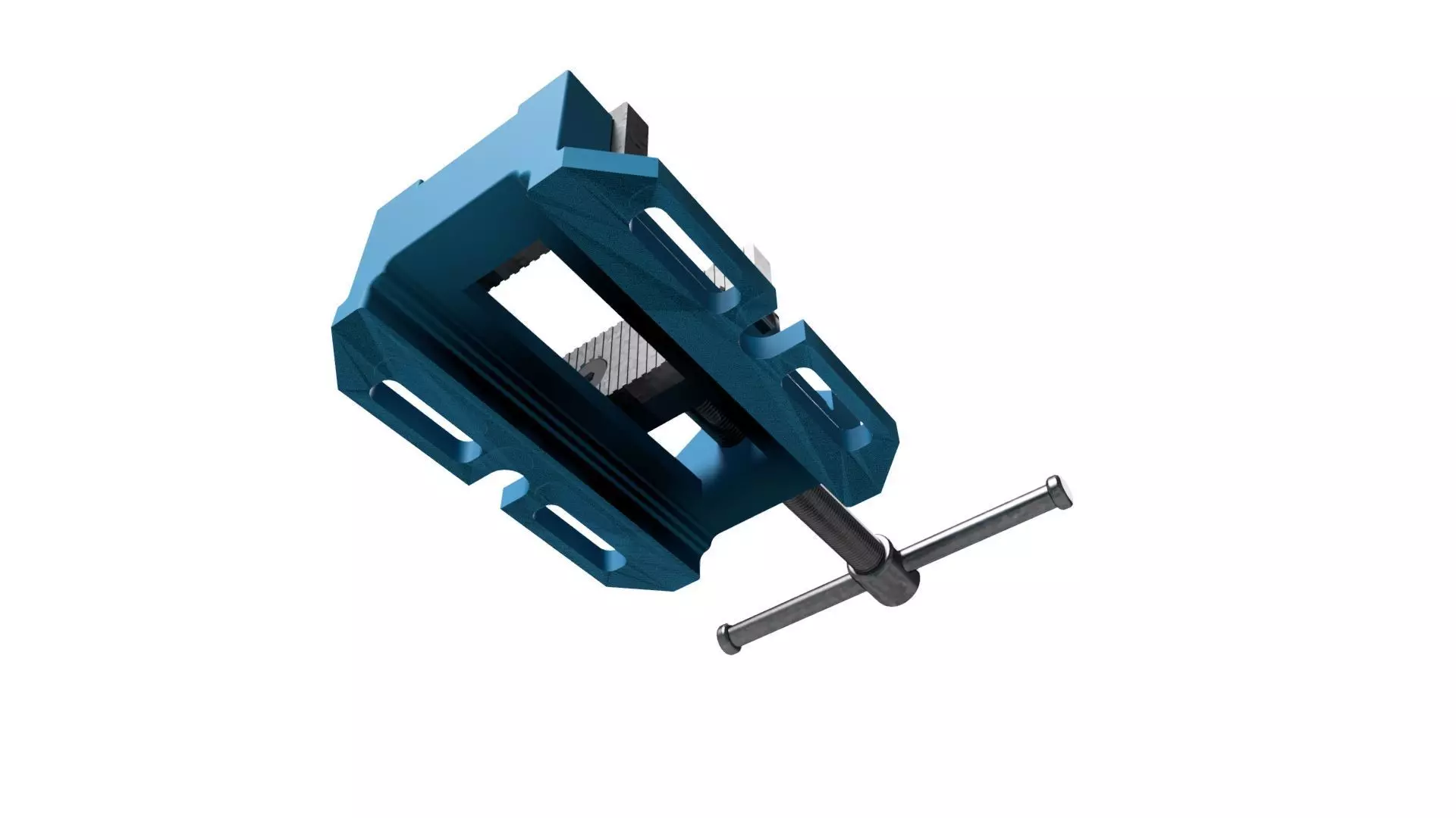 Clamp vise Low-poly 3D model_0