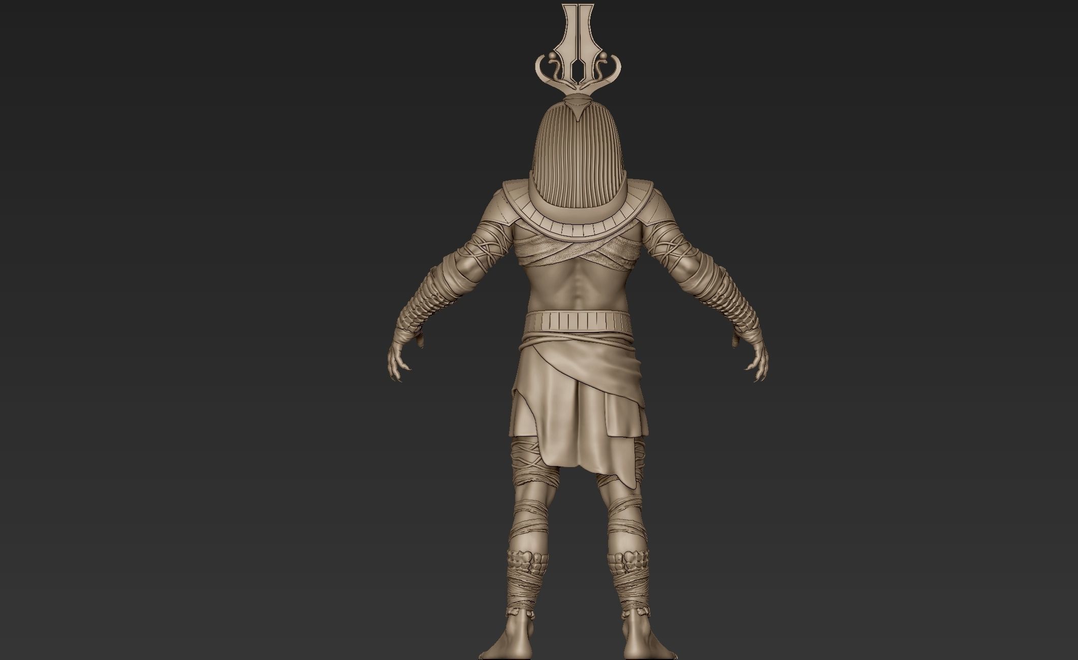 Sobek egyptian warrior 3D model_8