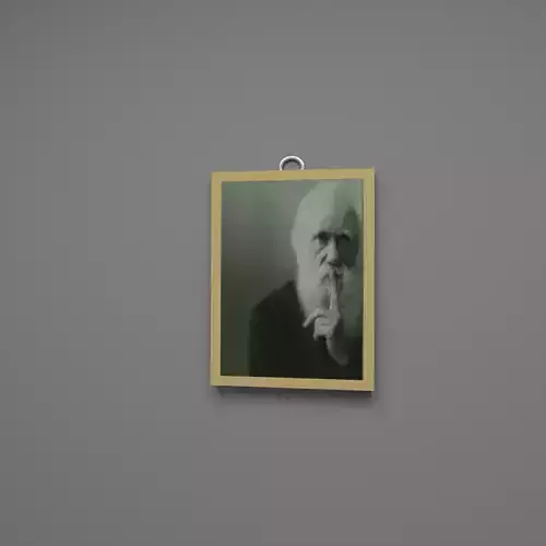 Charles darwin wall frame