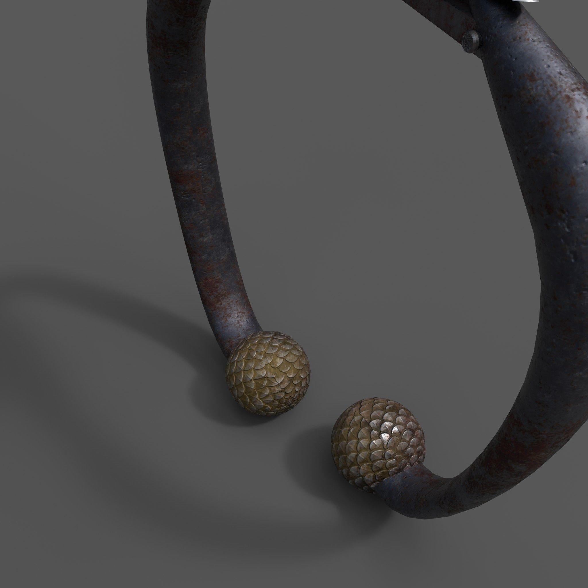 Unique Forged Scissors 3D model_11