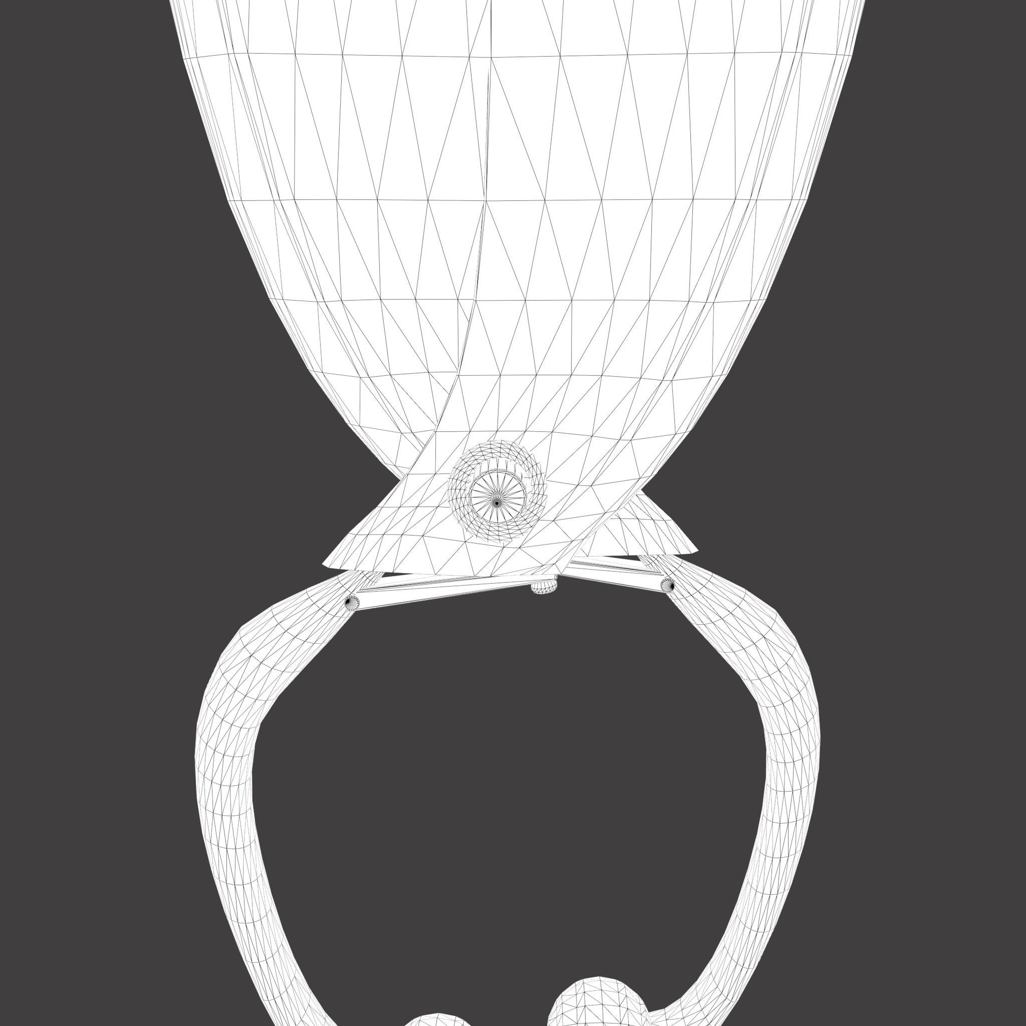 Unique Forged Scissors 3D model_38