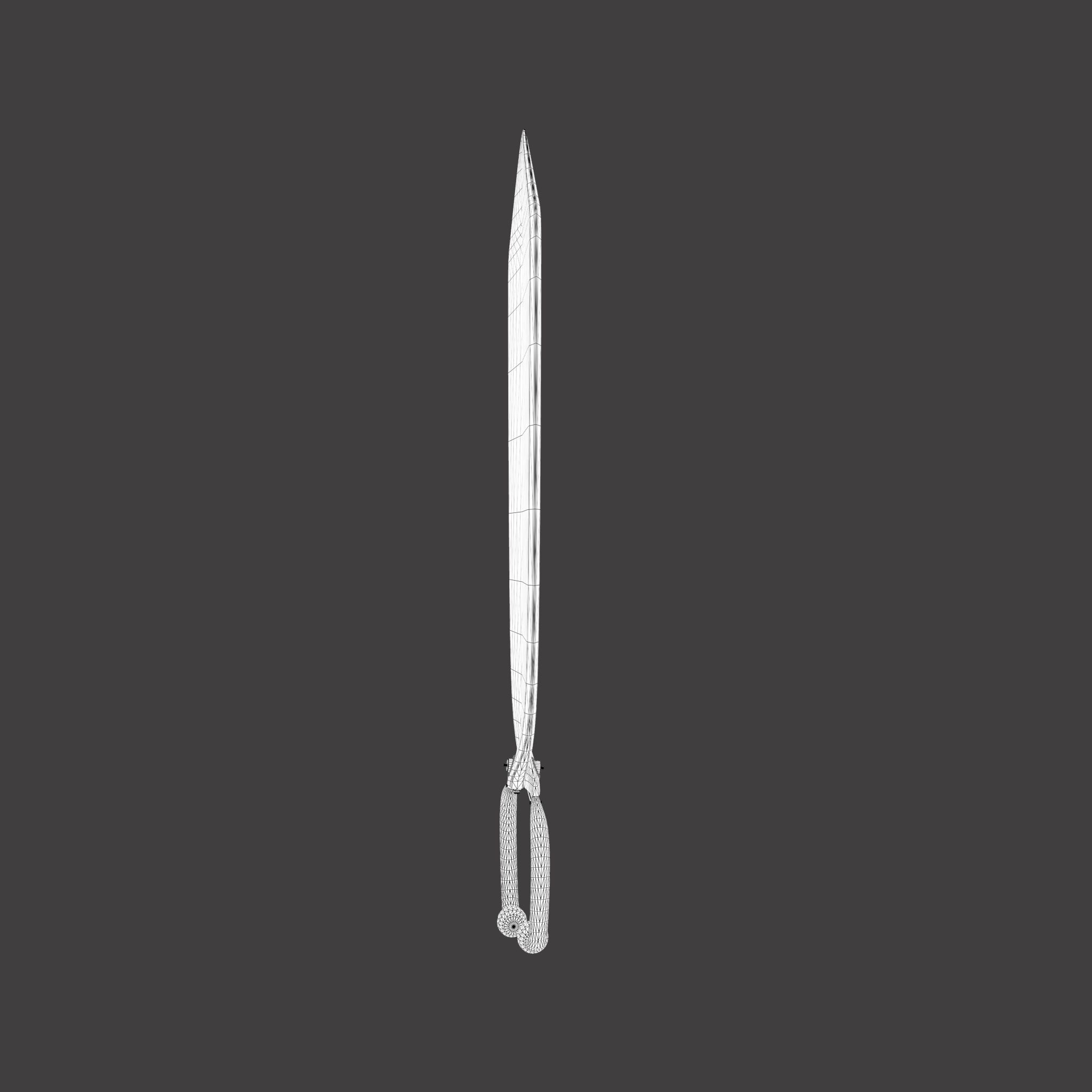 Unique Forged Scissors 3D model_21