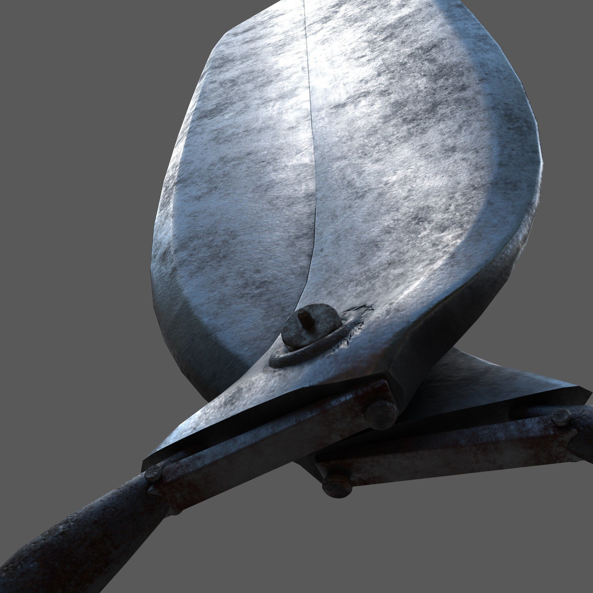 Unique Forged Scissors 3D model_10