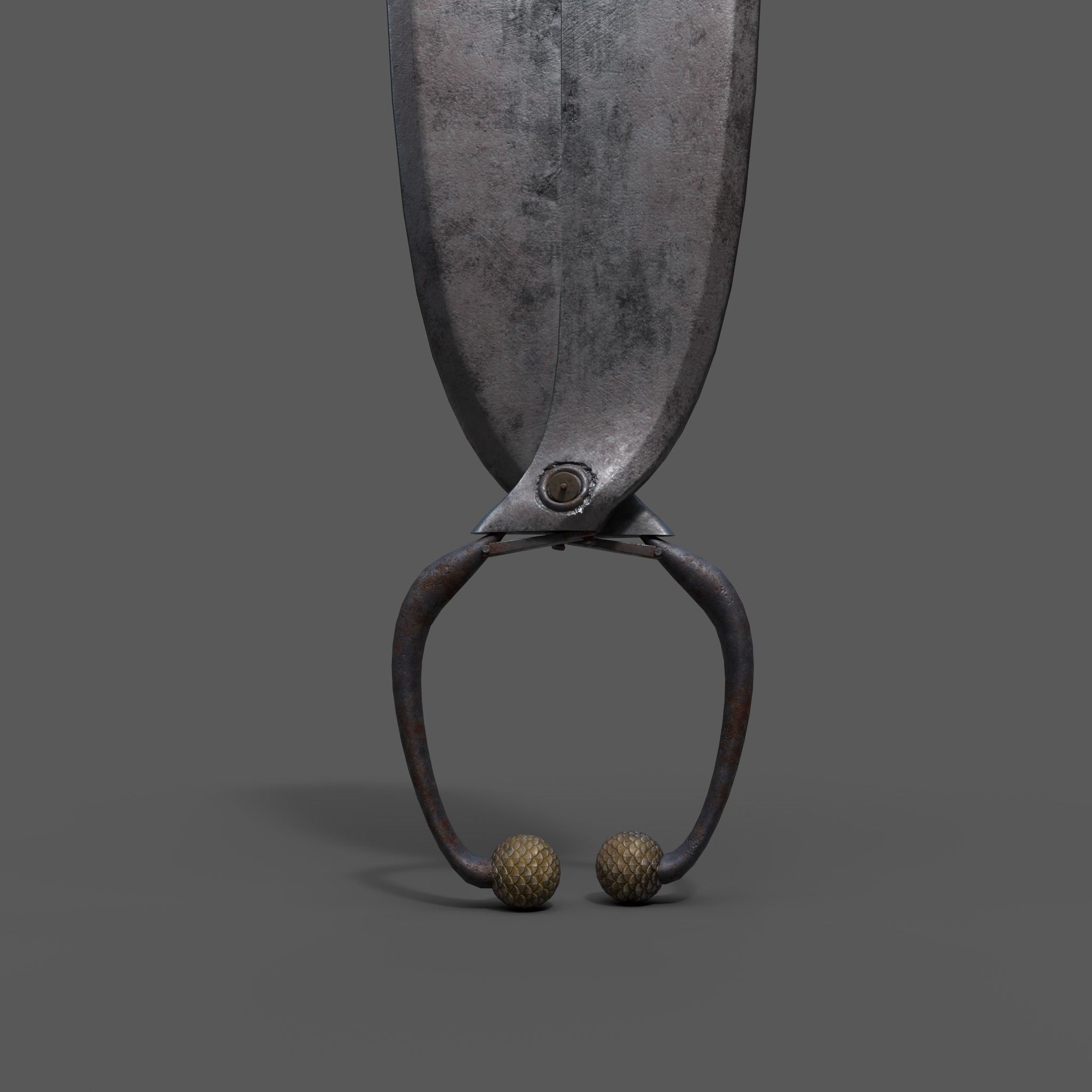 Unique Forged Scissors 3D model_8