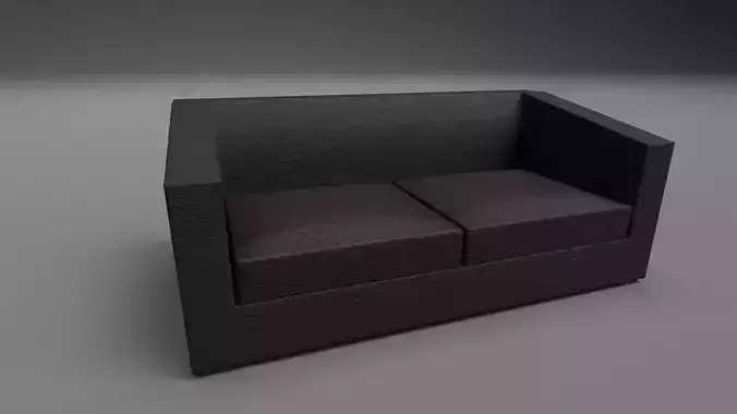 Modern Sofa - Low and High Poly