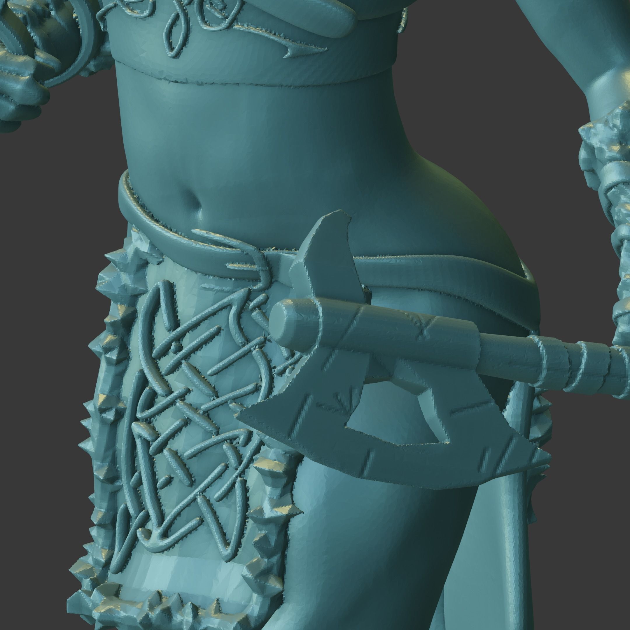 Celtic Viking Female 3D print model_4