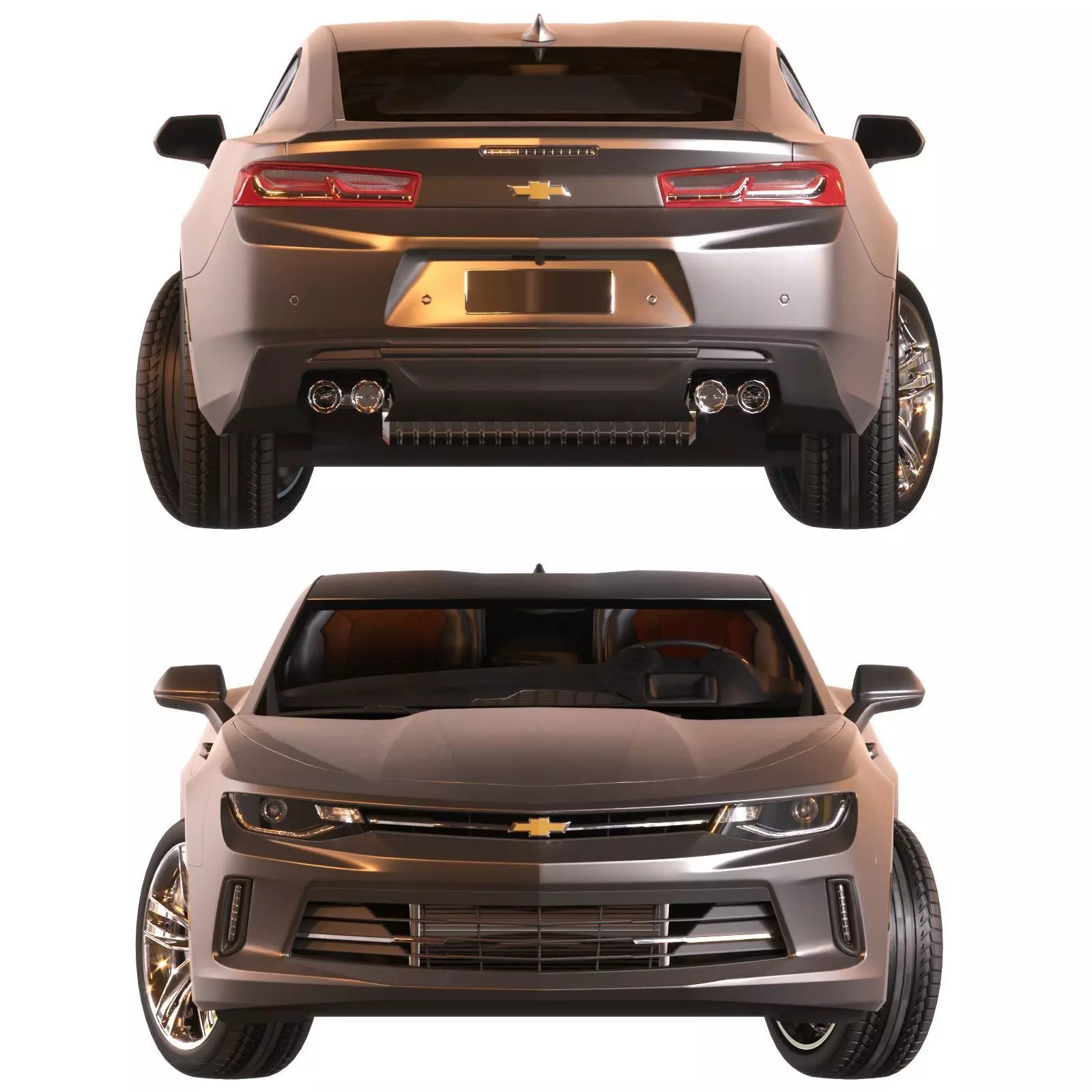 camaro chevrolet and its rear view 3D model | CGTrader