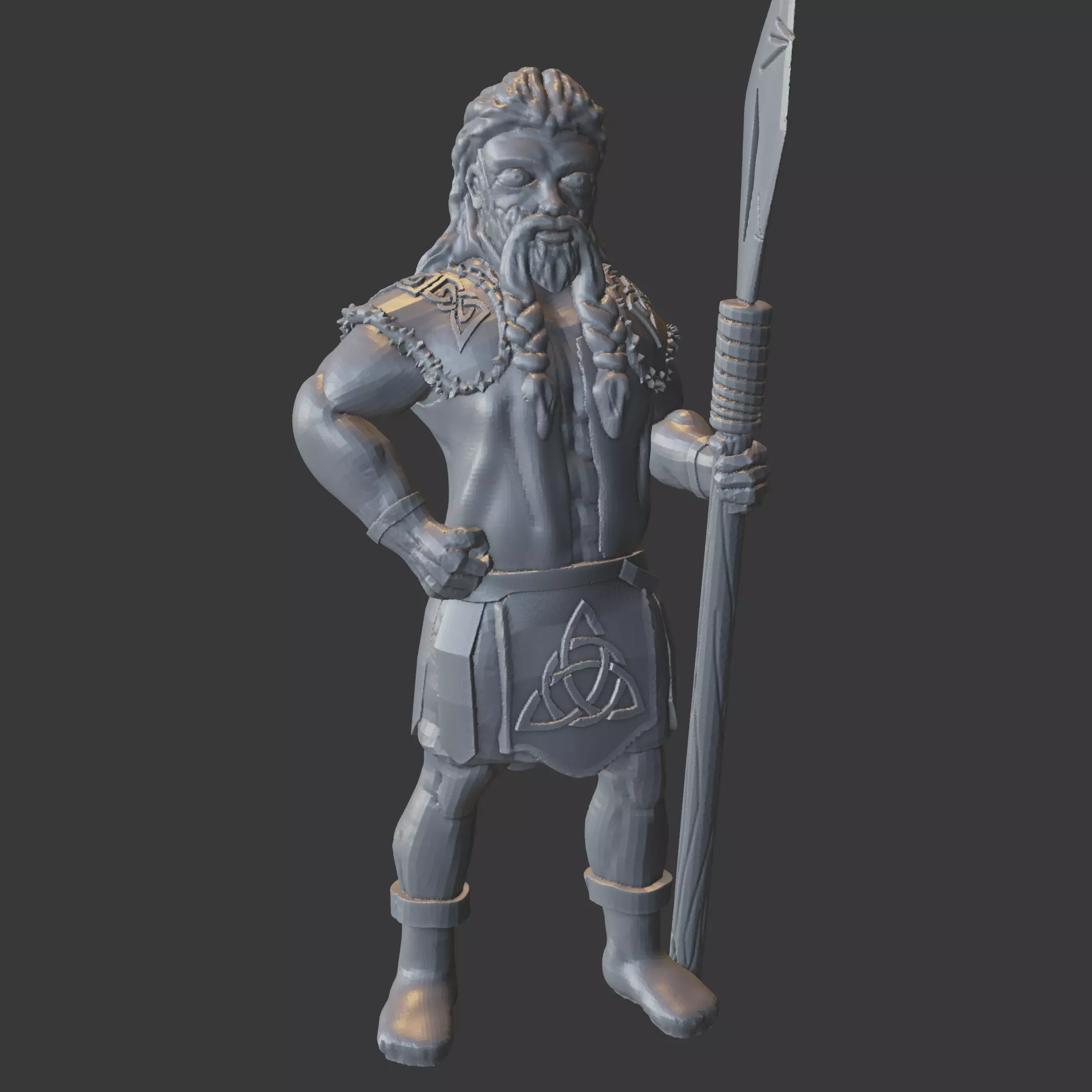 Celtic Knots Viking Male Miniature Free 3D print model