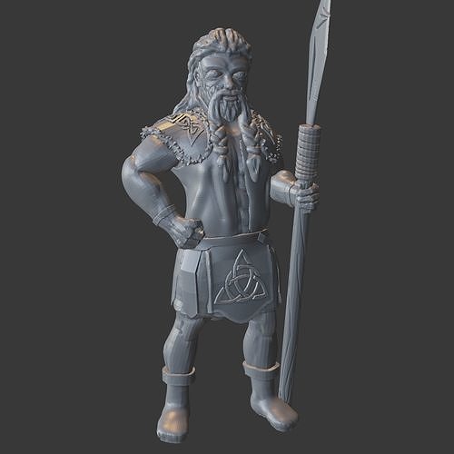 Celtic Knots Viking Male Miniature Free 3D print model