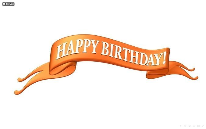 Happy Birthday tape 3D print model