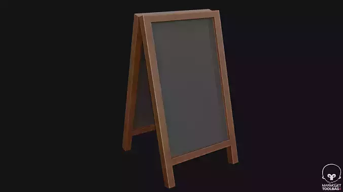 Chalkboard PBR Game Ready wooden