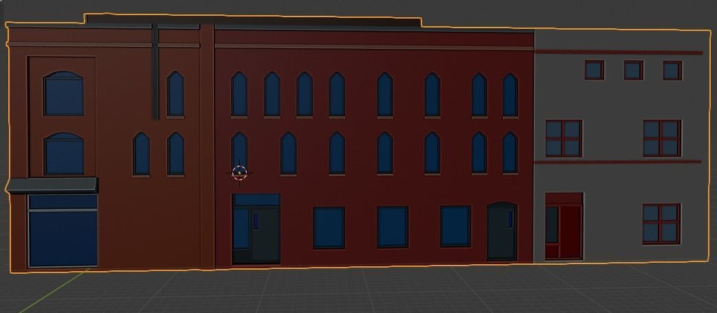 Low Poly City Buildings Low-poly 3D model_6