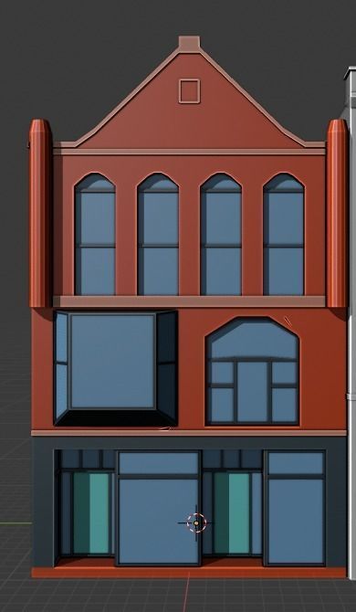 Low Poly City Buildings Low-poly 3D model_21