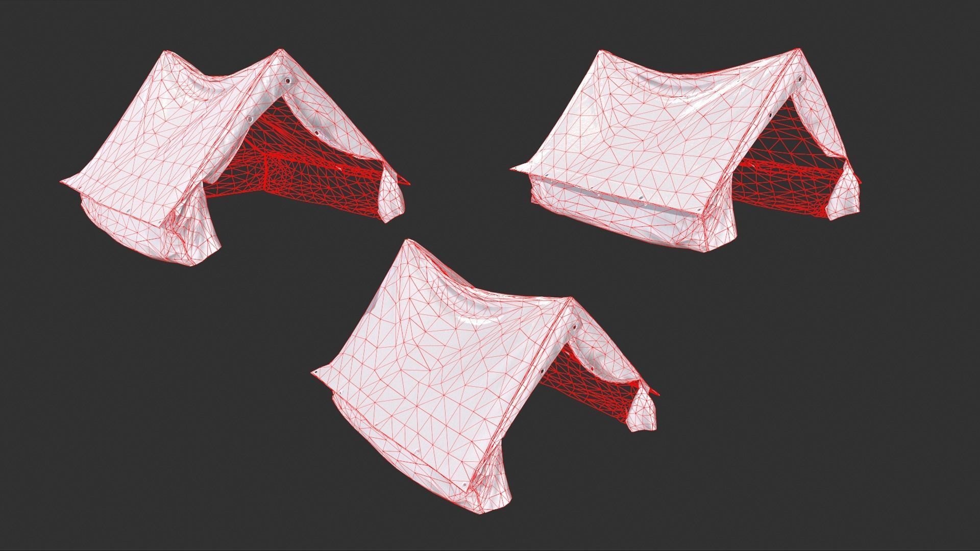 Camping Tent Low-poly 3D model_10