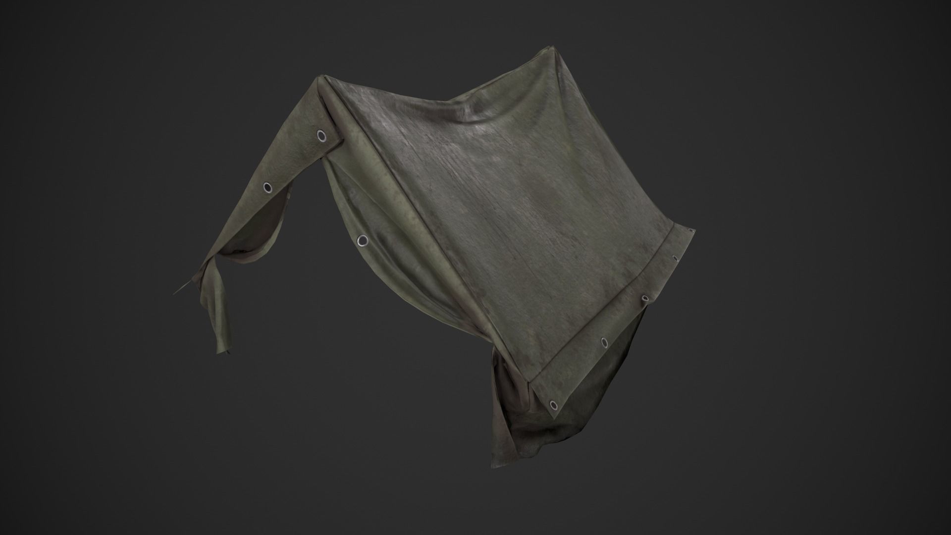 Camping Tent Low-poly 3D model_11