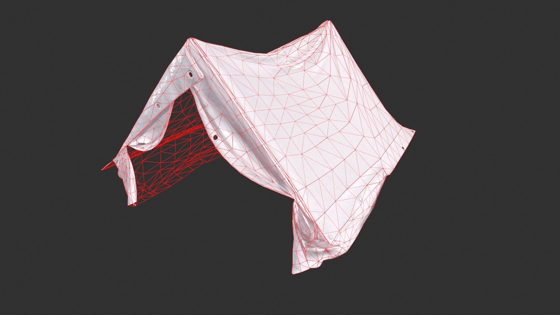 Camping Tent Low-poly 3D model_12