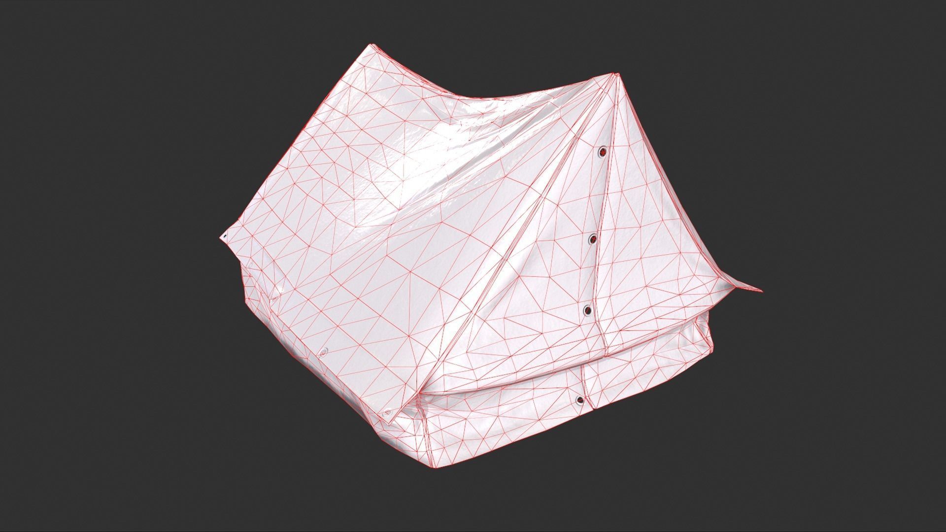 Camping Tent Low-poly 3D model_14