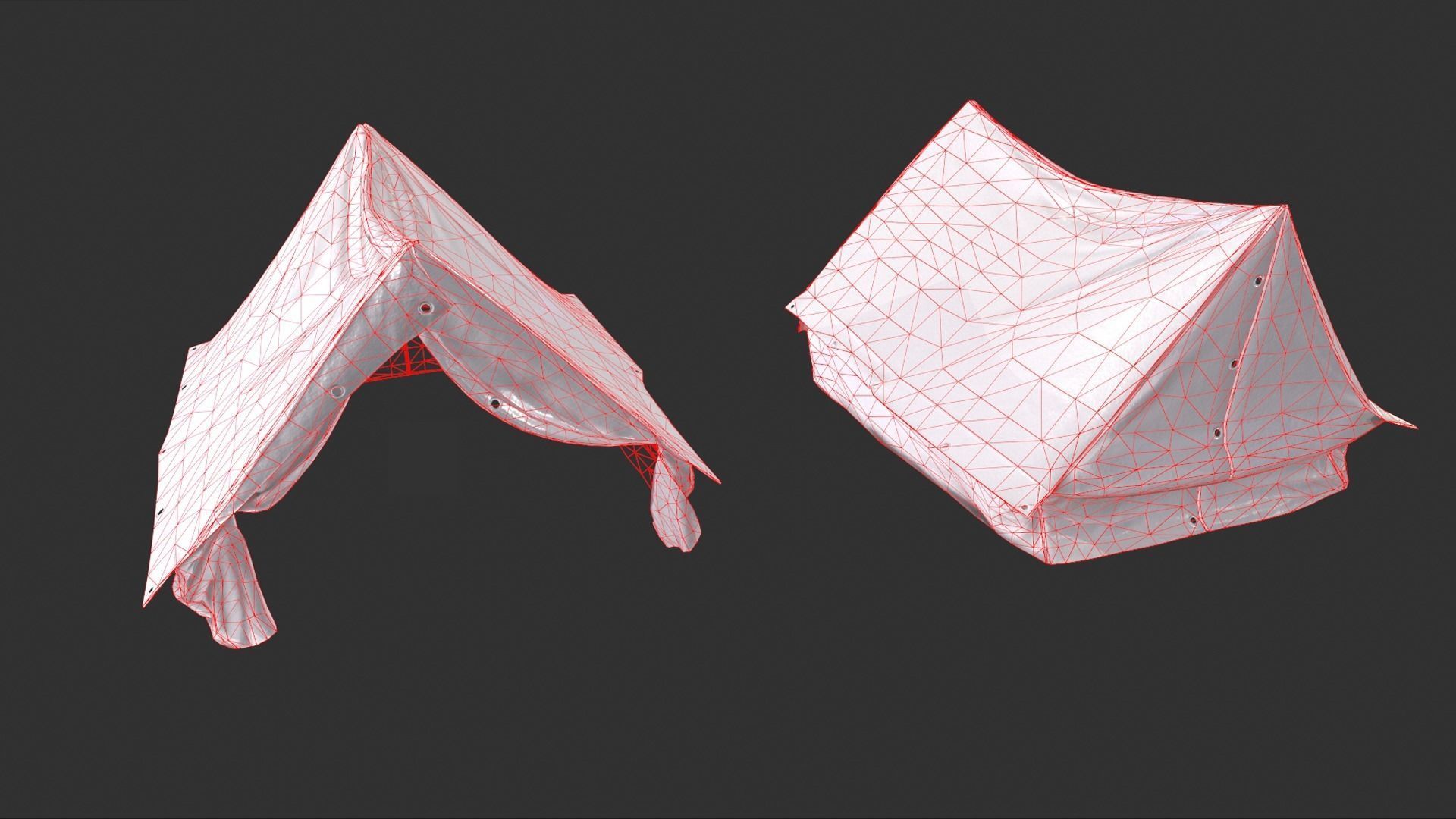 Camping Tent Low-poly 3D model_4