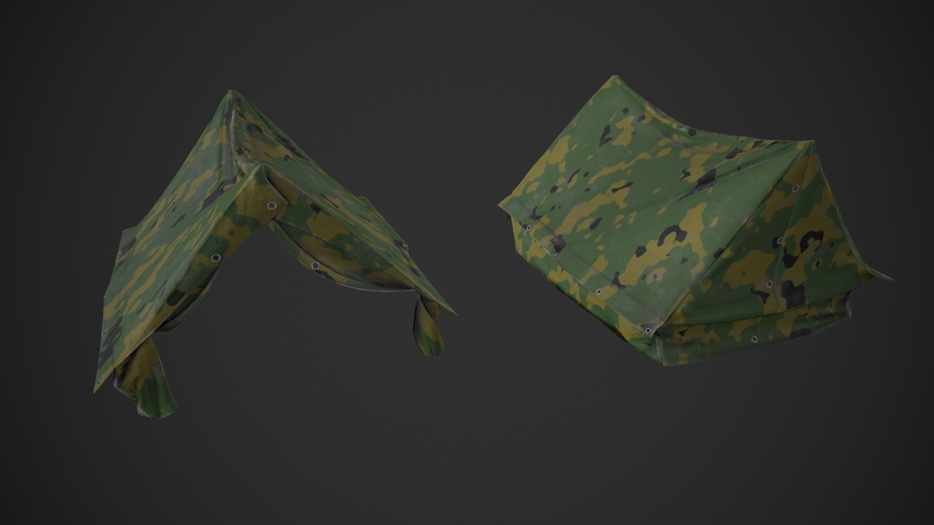 Camping Tent Low-poly 3D model_2