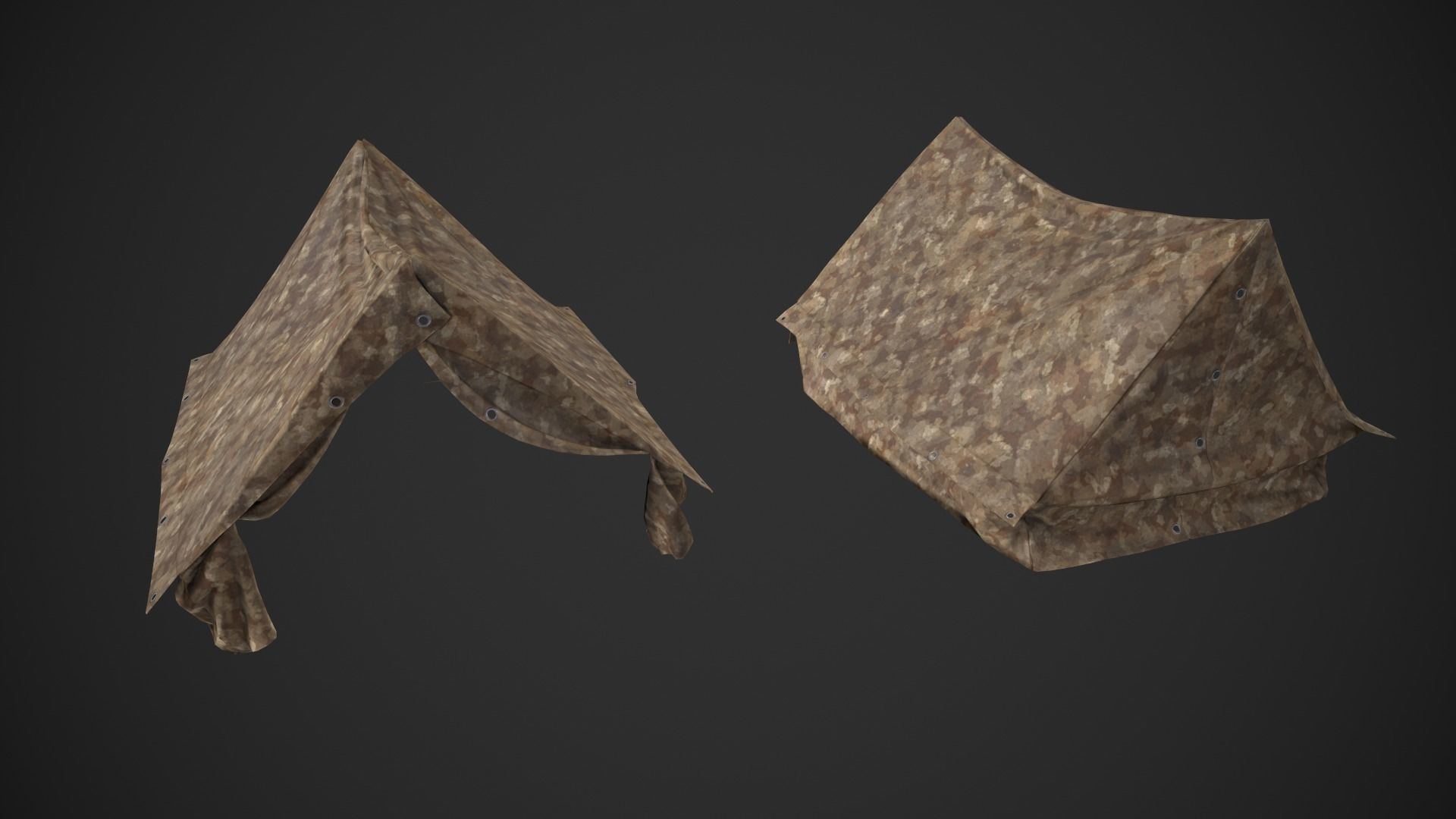 Camping Tent Low-poly 3D model_3