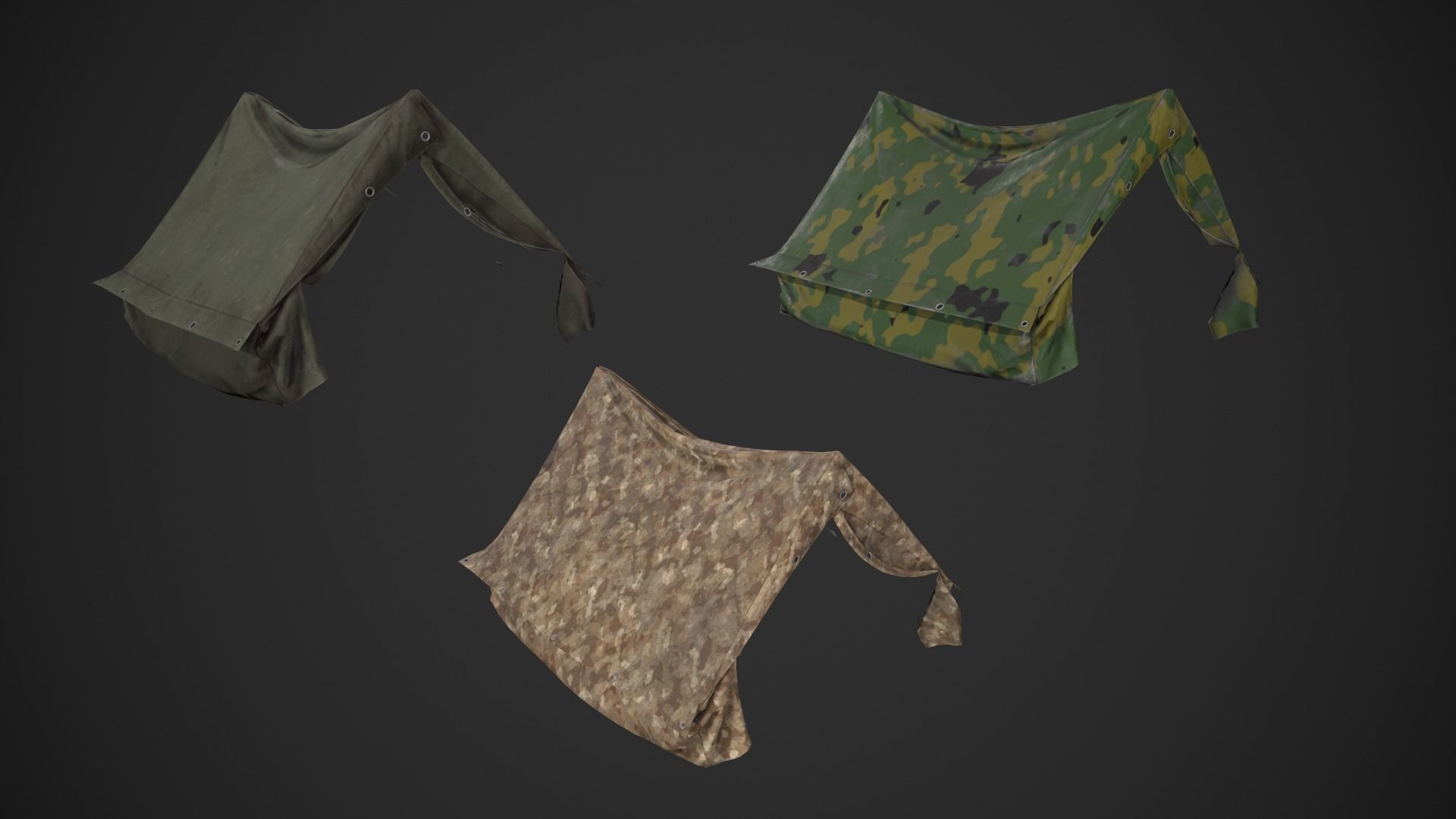 Camping Tent Low-poly 3D model_9