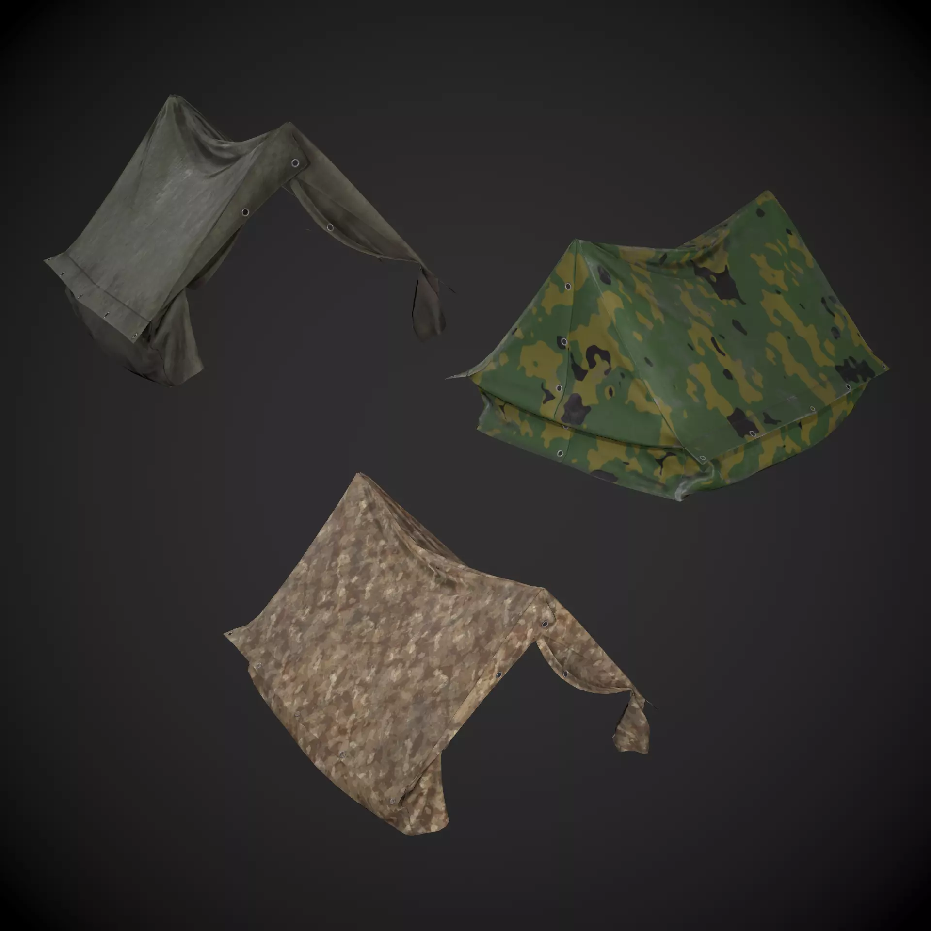 Camping Tent Low-poly 3D model_0