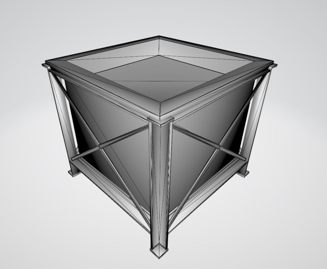 Flower Planter Version 2 Low-poly 3D model_7