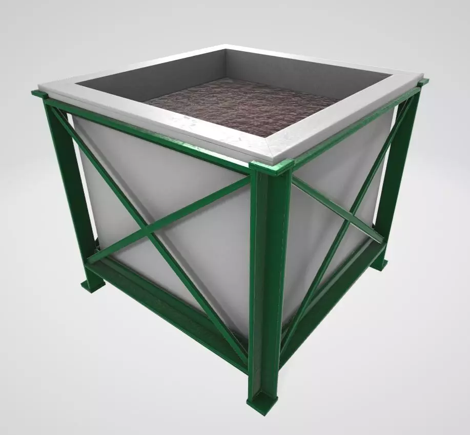 Flower Planter Version 2 Low-poly 3D model_0