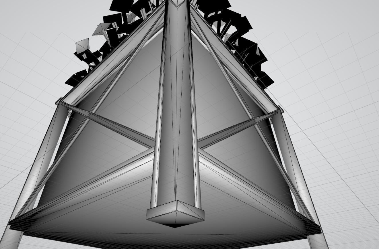 Flower Pot Violet Flowers Version 2 Low-poly 3D model_4