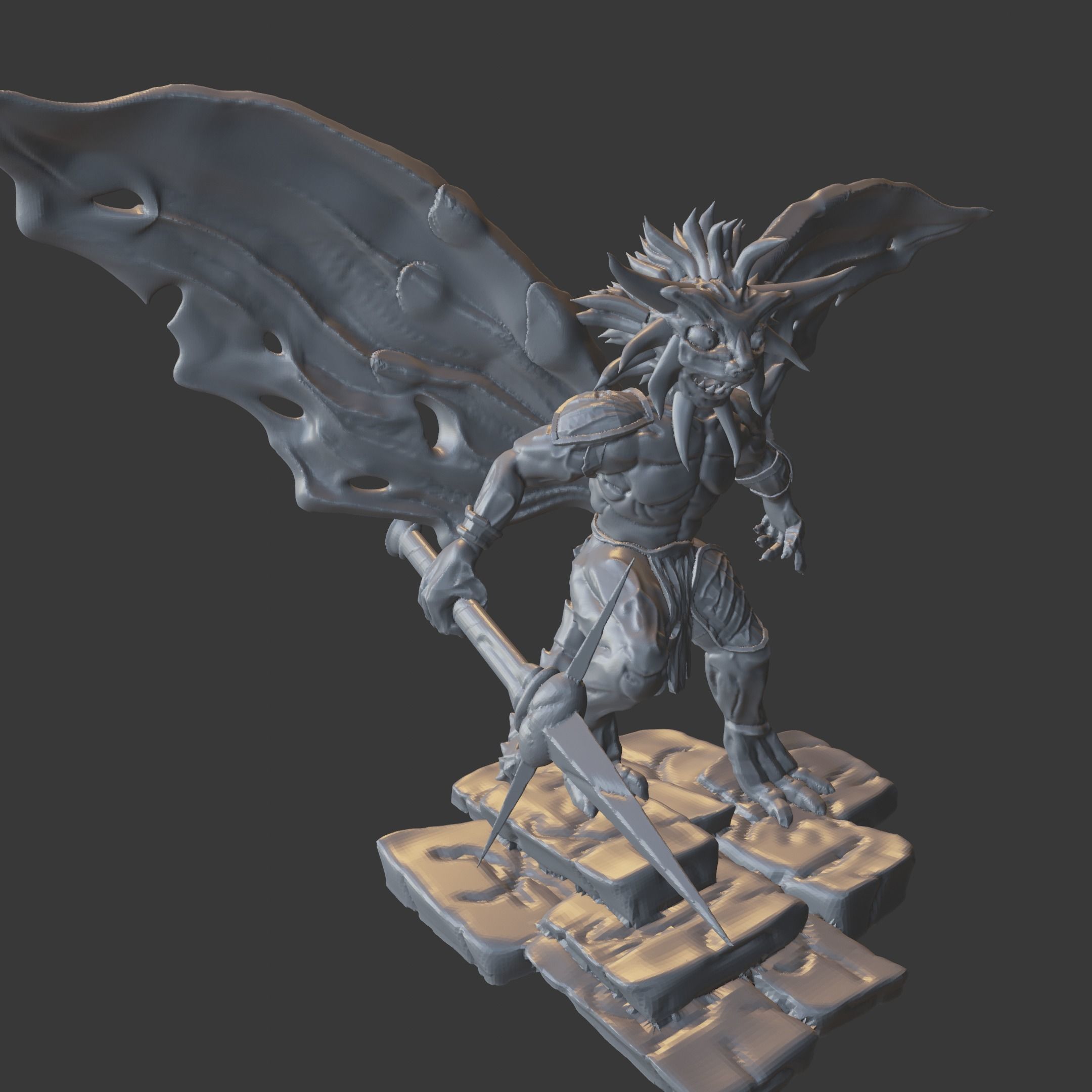 Spiked Demon 3D print model_1