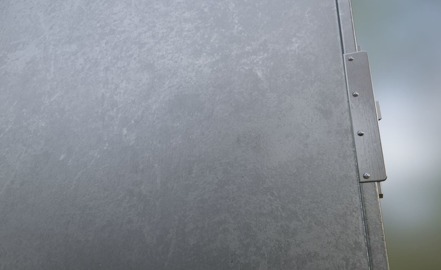 Animated Metal Door Version 5 Wood Low-poly 3D model_6