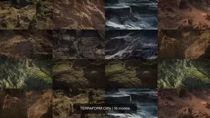 TERRAFORM Cliffs 3D Model Collection